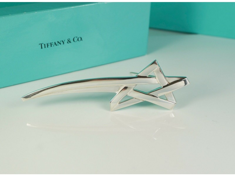 Tiffany & Co. Paloma Picasso Silver Shooting Star Large Brooch Pin- RETIRED