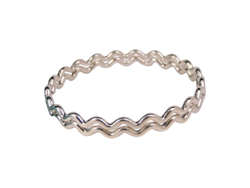 Tiffany & Co. Pair Paloma Picasso Sterling Silver Zig Zag Wave Bracelets