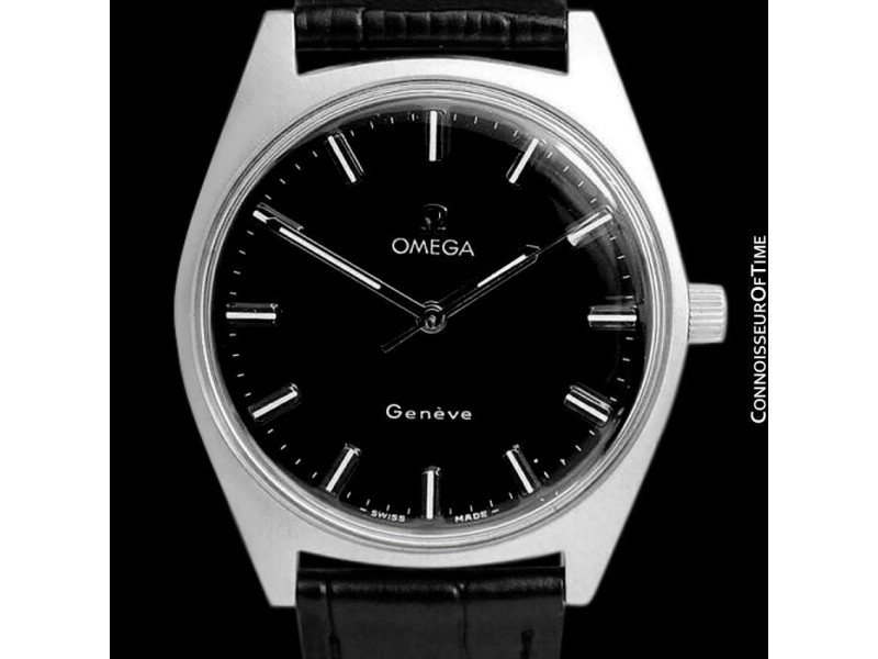 1970 OMEGA GENEVE Vintage Mens Stainless Steel Watch - Minty with Warranty