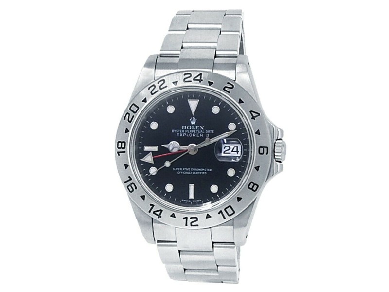 Rolex Explorer II Stainless Steel Oyster Automatic Black Men's Watch 
