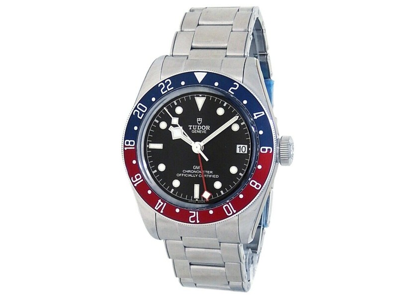 Tudor Black Bay GMT Stainless Steel Automatic Pepsi Black Men's Watch 79830RB