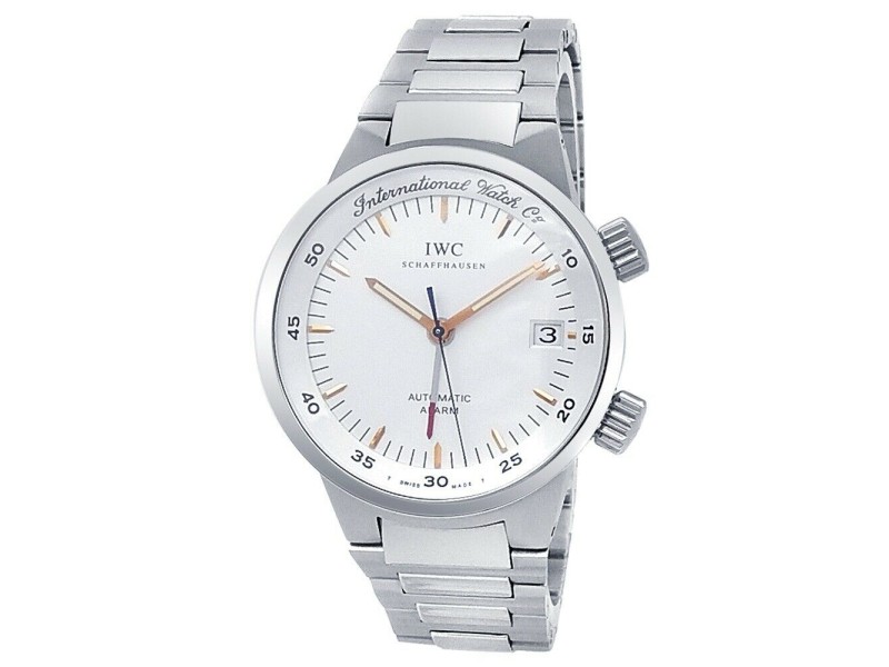 IWC GST Alarm Stainless Steel Automatic Silver Men's Watch 