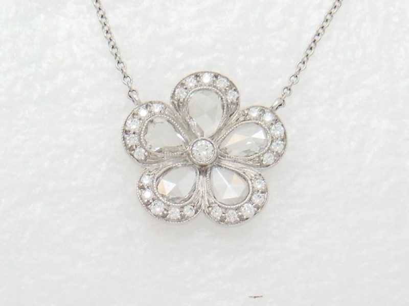Tiffany & Co. Flower Pendant Necklace 