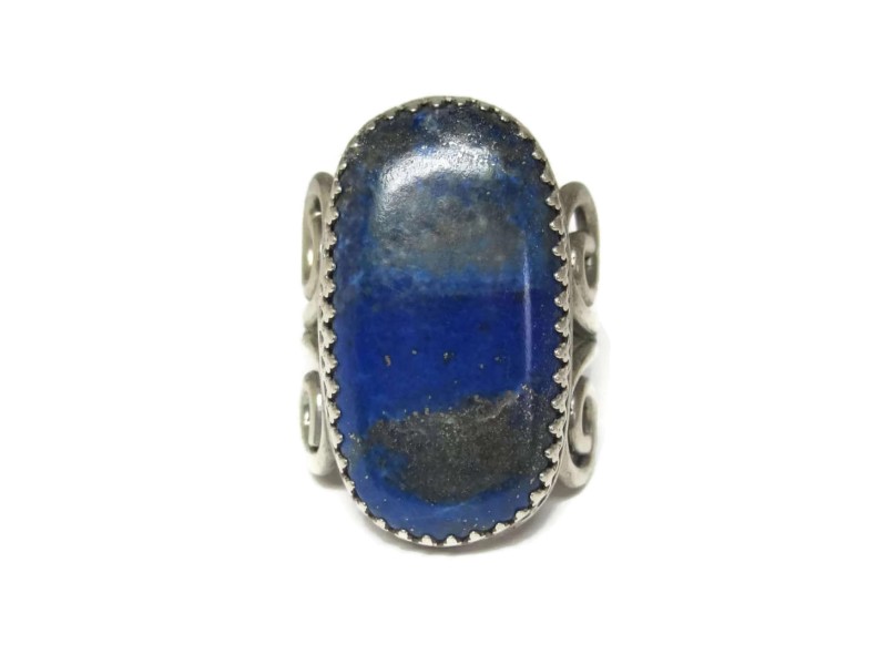 Sterling Silver With Lapis Lazuli Ring Size 8