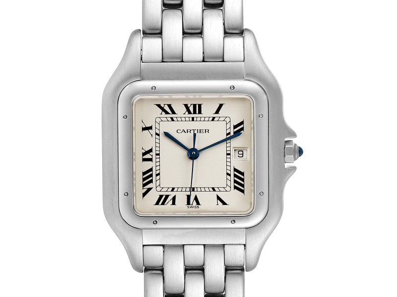 cartier stainless steel panthere watch
