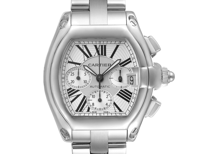 cartier men's w62019x6 roadster automatic chronograph watch