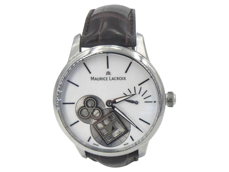 Maurice Lacroix Masterpiece Square MP7158-SS001-101-1 Stainless Steel 43mm Mens Watch