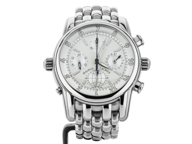 Maurice Lacroix Masterpiece Chronograph GMT Stainless Steel MP6398