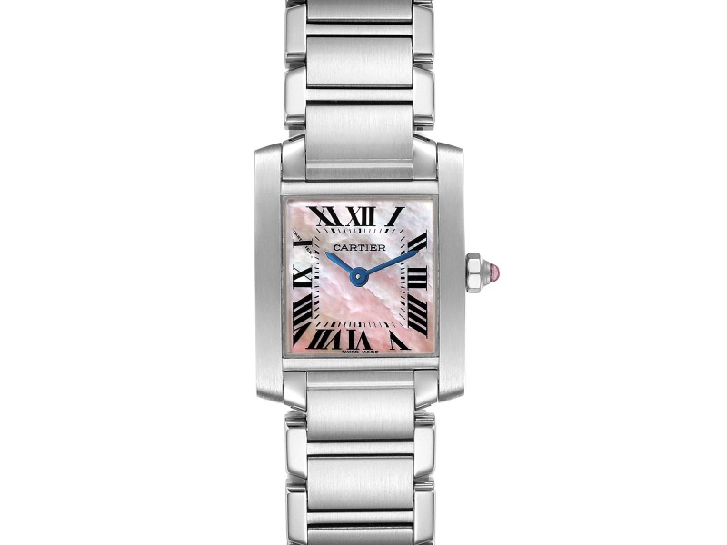 cartier watch mother of pearl