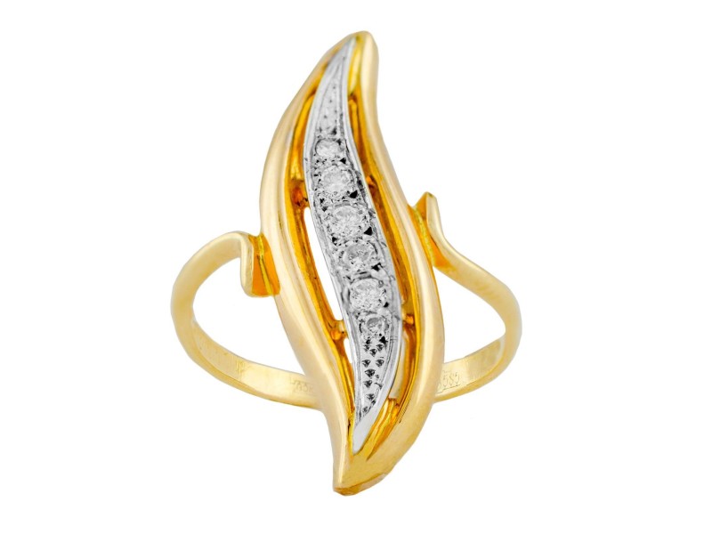 Yellow Gold Diamond Ring Size 6.5 