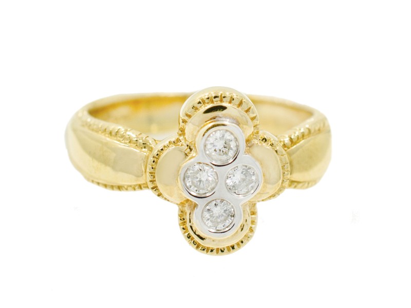 Yellow Gold Diamond Ring Size 6.75  