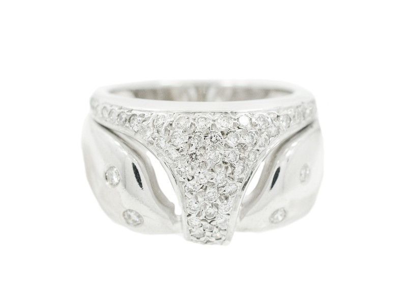 White White Gold Diamond Womens Ring Size 6 