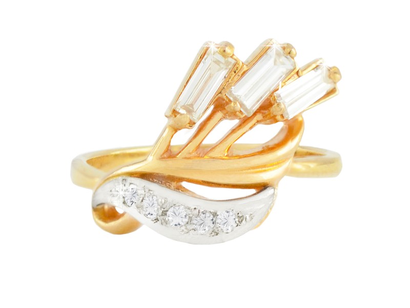 Rose Gold Diamond Ring Size 6.5 
