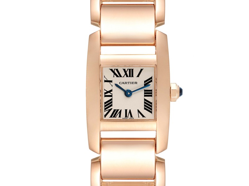 Cartier Tankissime Silver Dial Rose 