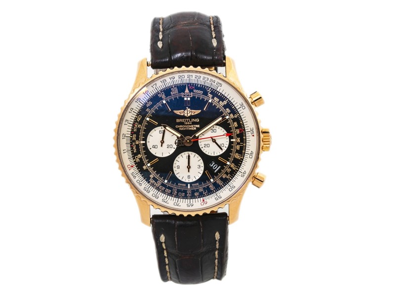 Breitling Navitimer  Limited 18k Rose Automatic Watch GMT Chronograph 46mm