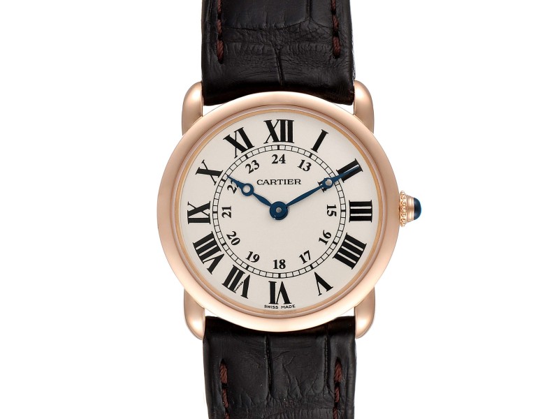 Cartier Ronde Louis 18K Rose Gold Silver Dial Ladies Watch W6800151