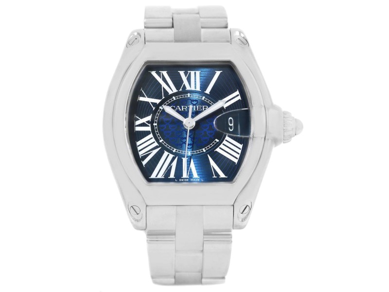 Cartier Roadster W6206012 Stainless Steel & Blue Dial 43mm Mens Watch