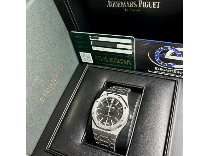 Audemars Piguet Royal Oak Black Dial Stainless Steel Watch 15400ST.OO.1220ST.01