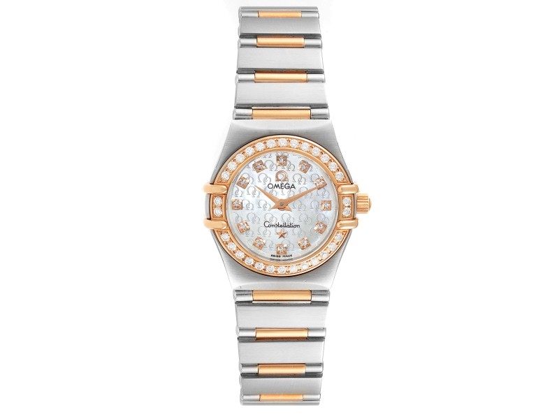 Omega Constellation My Choice Steel Rose Gold Diamond Watch 