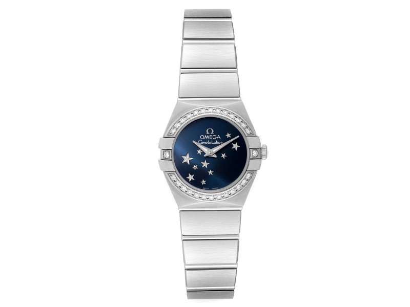 Omega Constellation Orbis Star Steel Diamond Watch 123.15.24.60.03.001 Box Card