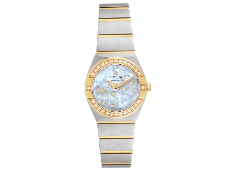 Omega Constellation Star Steel Yellow Gold Diamond Watch 123.25.24.60.05.001