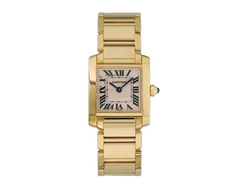 Cartier Tank Francaise 1820 Yellow Gold Ladies Watch