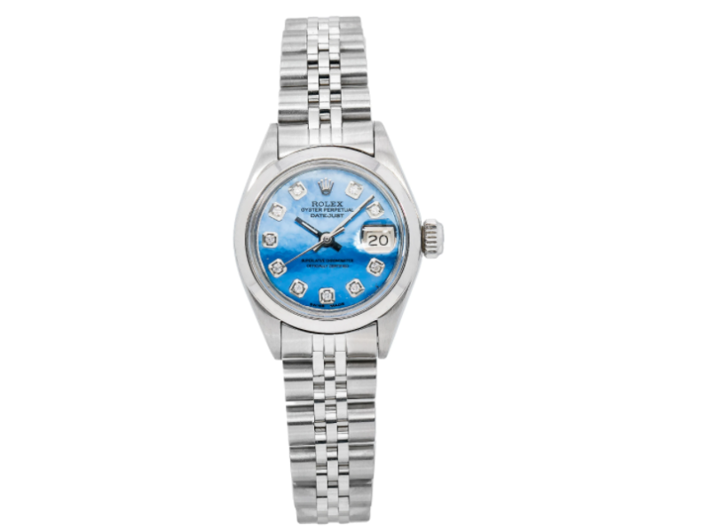 ROLEX DATEJUST 6916 26MM BLUE DIAMOND DIAL WITH STAINLESS STEEL BRACELET