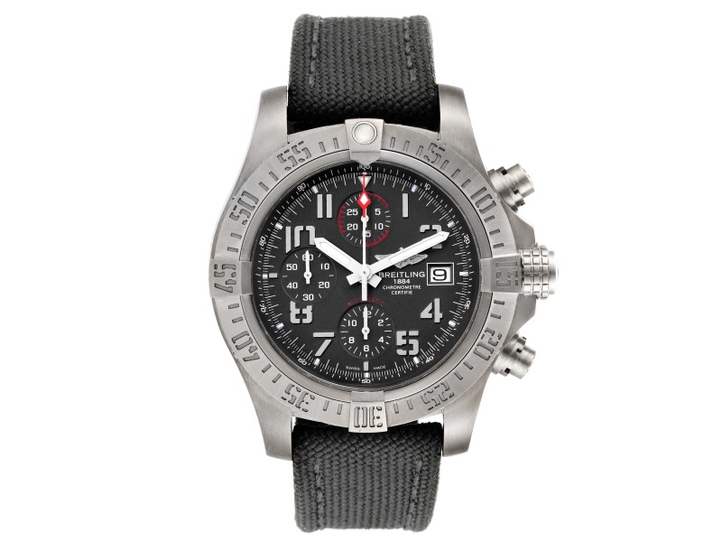 Breitling Avenger Bandit Grey Dial Green Stap Titanium Watch E13383 