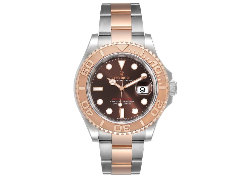 Rolex Yachtmaster 40 Everose Gold Steel Brown Dial Watch 116621 