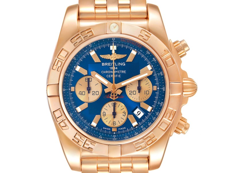 Breitling Chronomat Evolution 18k Rose Gold Mens Watch