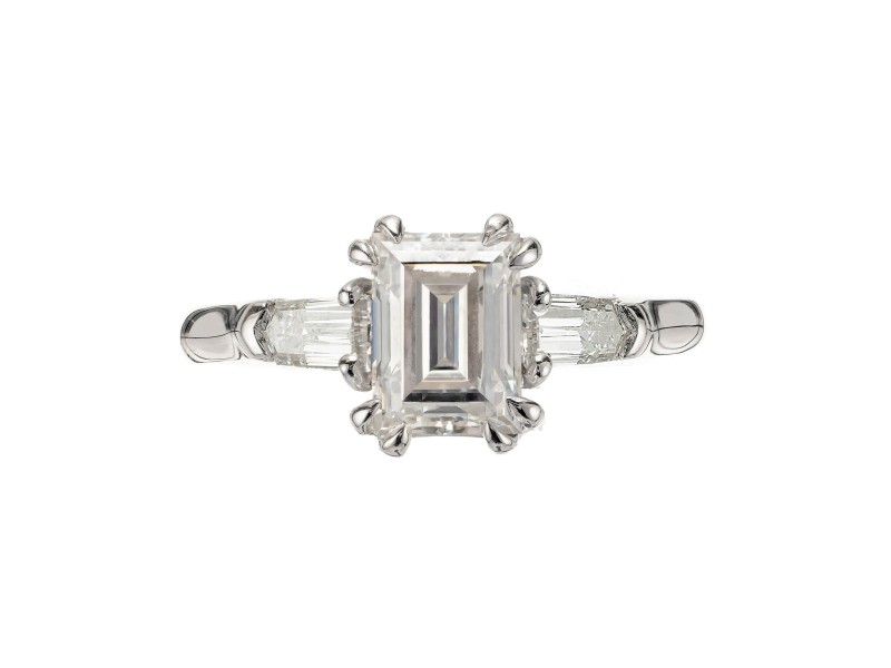 Peter Suchy 1.88 Carat Diamond Platinum Three-Stone Engagement Ring