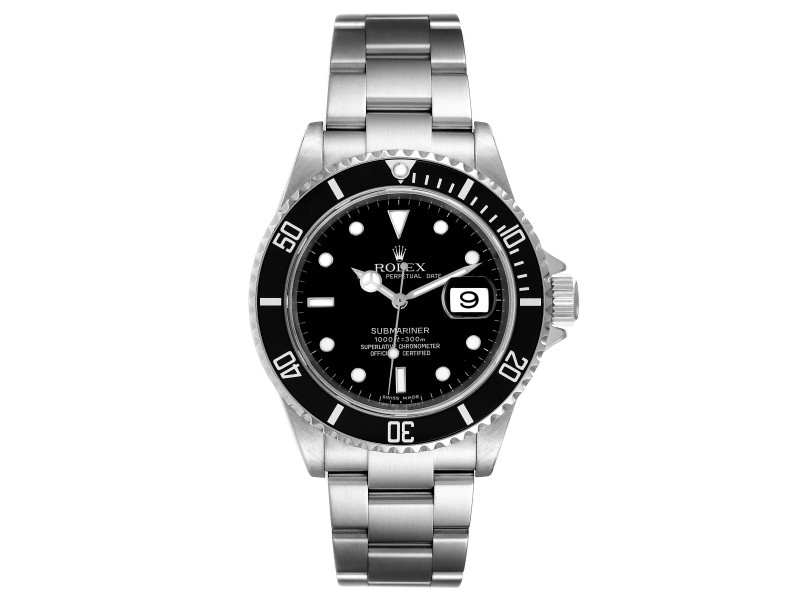 Rolex Submariner Black Dial Steel Mens Watch 
