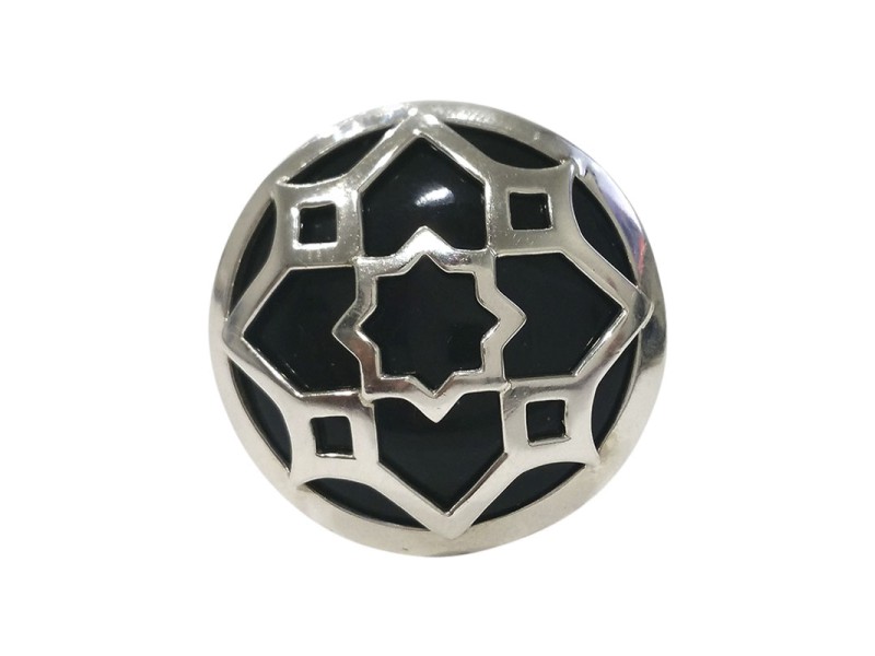 Tiffany & Co. Paloma Picasso Marrakesh Medallion Sterling Silver Ring Size 7.5