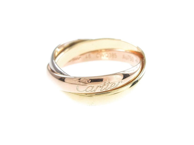 Cartier 18K Yellow Pink White Gold Trinity Ring LXGYMK-521