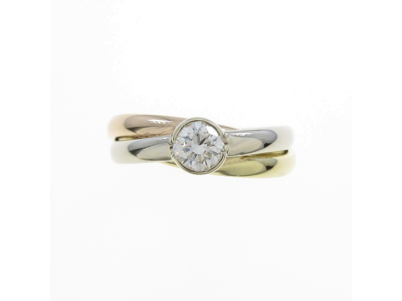 Cartier 18K Yellow Pink White Gold Diamond Ring LXGYMK-665