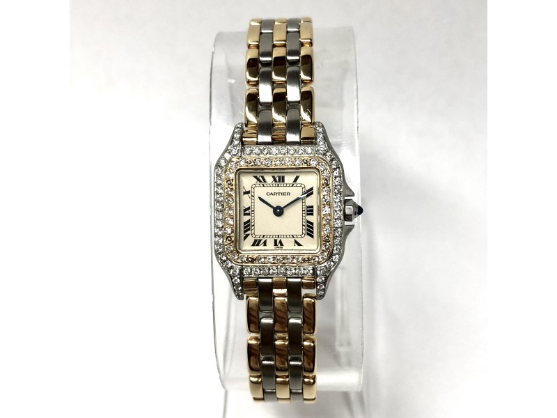 CARTIER PANTHÉRE Quartz 22mm 3 Row Gold 0.54TCW Diamond Watch