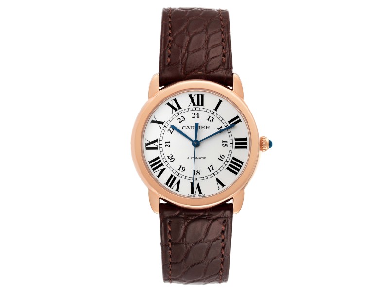 Cartier Ronde Solo 36mm Rose Gold Steel Automatic Mens Watch  