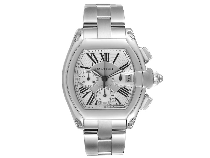 Cartier Roadster XL Chronograph Automatic Steel Mens Watch  