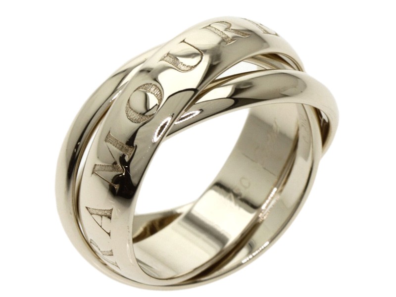 CARTIER 18K White Gold Trinity US 7 Ring  