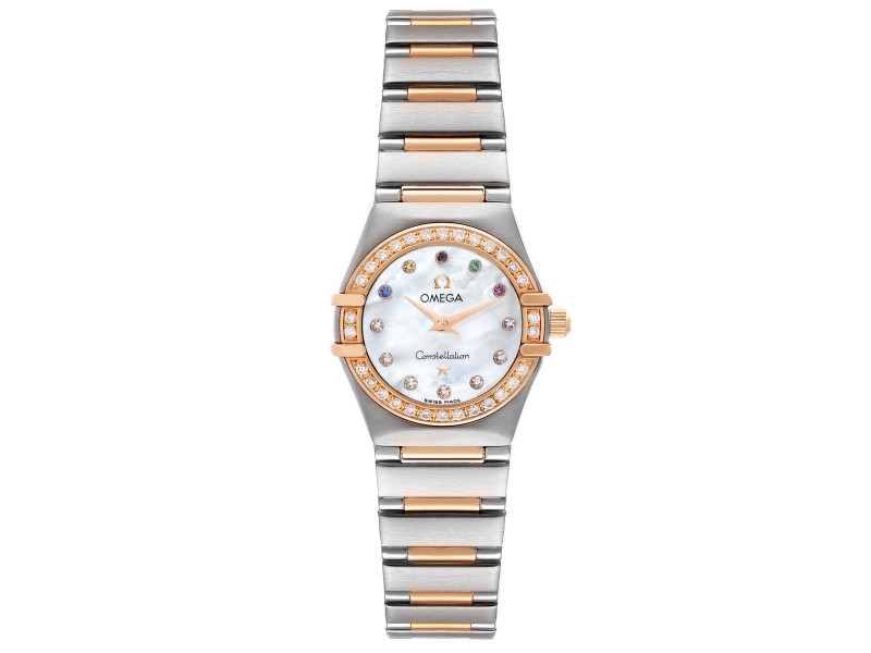 Omega Constellation Olympic Steel Rose Gold Ladies Watch  