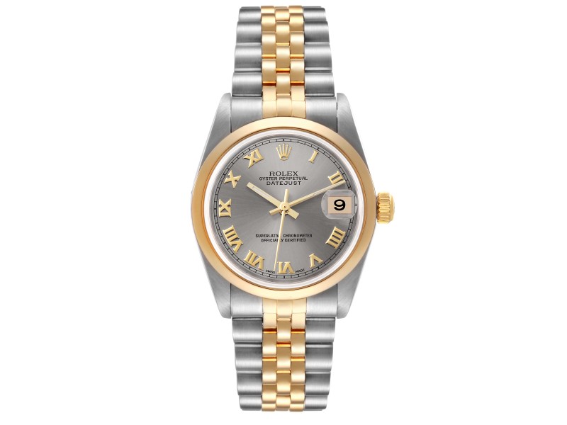 Rolex Datejust  Midsize Steel Yellow Gold Slate Dial Ladies Watch  