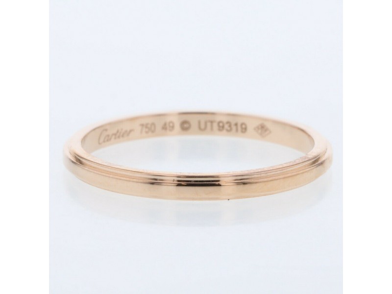 CARTIER 18k Pink Gold Damour Wedding Ring LXGBKT-1016