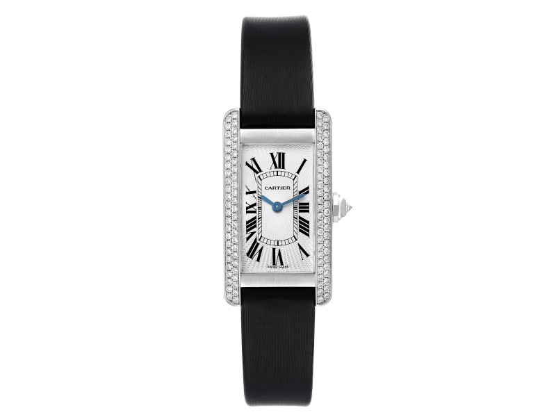 Cartier Tank Americaine White Gold Diamond Ladies Watch  