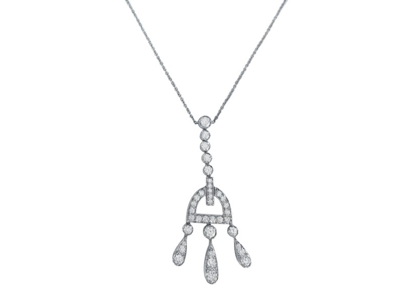 Tiffany Diamond Legacy Jazz Buckle Platinum Necklace