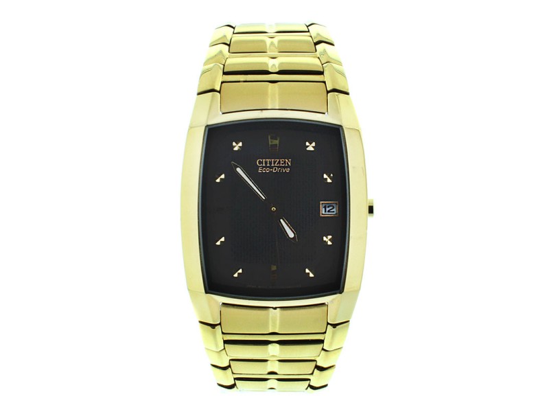 Citizen Eco-Drive Mens Gold Plated Steel Watch