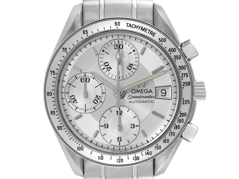 Omega Speedmaster Date Silver Dial Automatic Mens Watch  