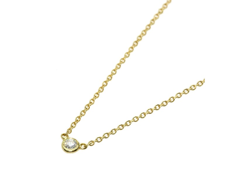TIFFANY&Co. By The Yard Diamond K18 Yellow Gold Necklace  LXGQJ-184