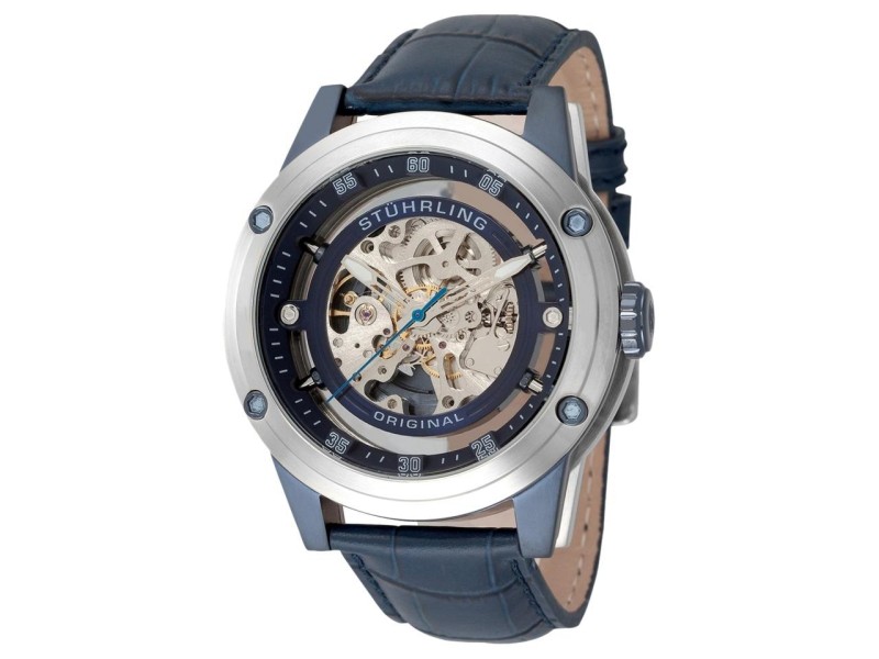 Stuhrling Zolara Z360 314.3315C16 Stainless Steel & Leather 50mm Watch