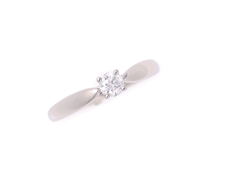 Tiffany & Co. 950 Platinum Diamond Harmony Ring Size 4