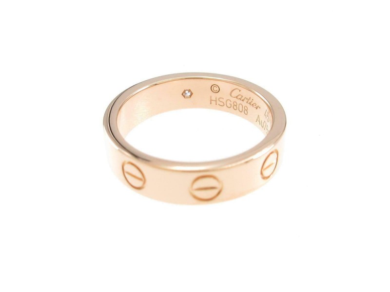 Cartier 18K Pink Gold Mini Love Ring LXGYMK-214